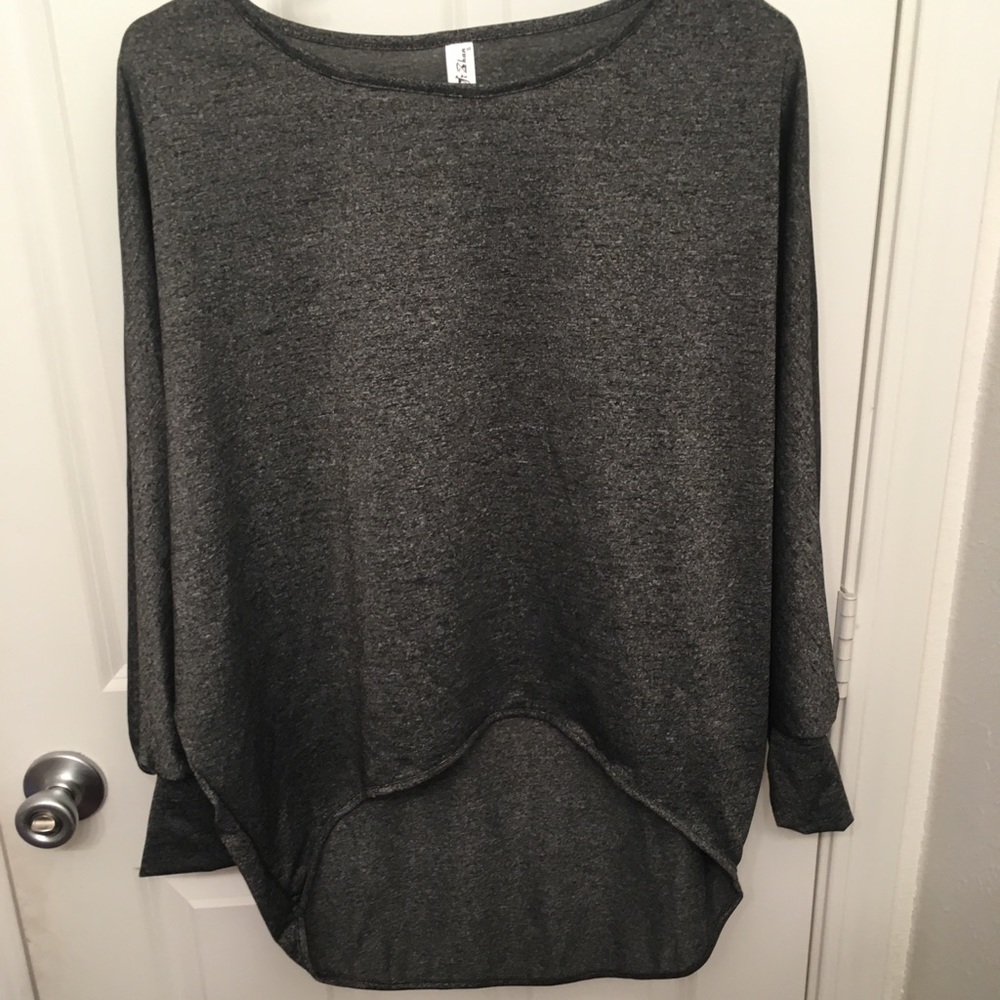 Dark heather gray shirt